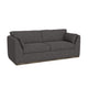 Sian Sofa, Iron Gray Polyester, 2 Throw Pillows, Solid Pine Wood, 90 Inch By Casagear Home