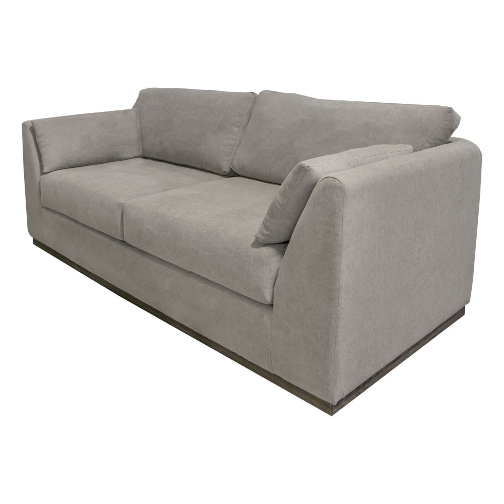 Sian Sofa Almond Gray Polyester 2 Pillows Solid Pine Wood 90 Inch By Casagear Home BM320852