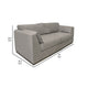 Sian Sofa Almond Gray Polyester 2 Pillows Solid Pine Wood 90 Inch By Casagear Home