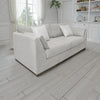 Sian Sofa, Beige Polyester, 2 Throw Pillows, Solid Pine Wood, 90 Inch By Casagear Home