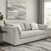 Sian Sofa, Beige Polyester, 2 Throw Pillows, Solid Pine Wood, 90 Inch By Casagear Home