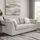 Sian Sofa, Beige Polyester, 2 Throw Pillows, Solid Pine Wood, 90 Inch By Casagear Home