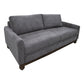 Ata Loveseat Soft Iron Gray Polyester 2 Throw Pillows Brown Solid Wood By Casagear Home BM320859