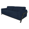 Kelly Sofa Navy Blue Polyester 2 Throw Pillows Solid Wood 91 Inch By Casagear Home BM320881