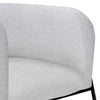 Mika Accent Chair Ivory Polyester Soft Plush Foam Black Metal Frame By Casagear Home BM320882