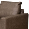 Berry Accent Chair Chocolate Brown Faux Leather Plush Foam Solid Wood By Casagear Home BM320889