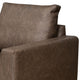 Berry Accent Chair Chocolate Brown Faux Leather Plush Foam Solid Wood By Casagear Home BM320889