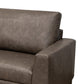 Berry Sofa Chocolate Brown Faux Leather Foam Solid Pine Wood 89 Inch By Casagear Home BM320890