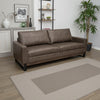Berry Sofa, Chocolate Brown Faux Leather, Foam, Solid Pine Wood, 89 Inch By Casagear Home