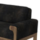 Caisy Sofa Black Faux Leather Caramel Solid Wood Frame 93 Inch By Casagear Home BM320896