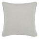 Irma 26 Inch Euro Pillow Sham Pre Shrunk Gray Cotton Premium Linen By Casagear Home BM320899