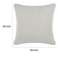 Irma 26 Inch Euro Pillow Sham Pre Shrunk Gray Cotton Premium Linen By Casagear Home BM320899