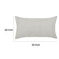 Irma 20 x 36 King Lumbar Pillow Sham Pre Shrunk Gray Cotton Premium Linen By Casagear Home BM320900