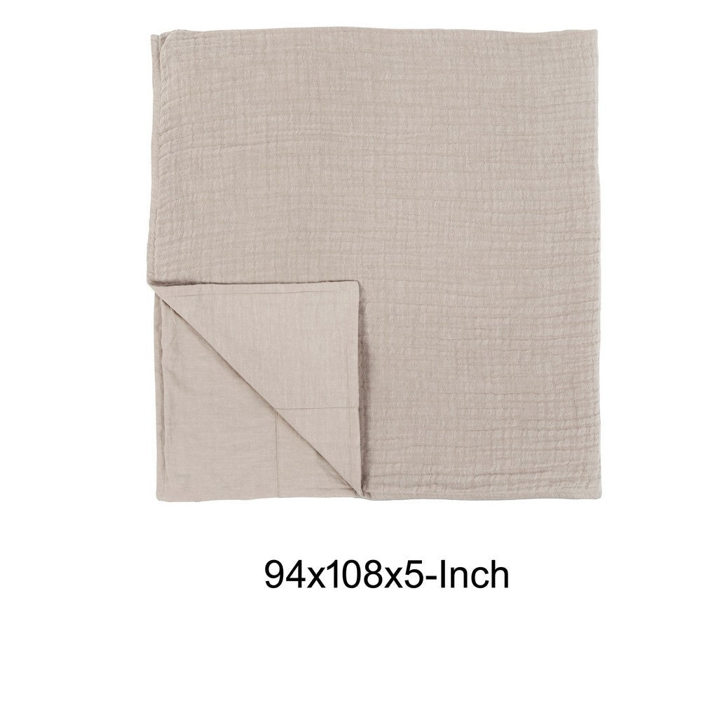 Irma King Size Duvet Cover Pre Shrunk Brown Cotton and Premium Linen By Casagear Home BM320903