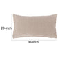 Irma 20 x 36 King Lumbar Pillow Sham Pre Shrunk Brown Premium Linen By Casagear Home BM320905