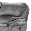 Remma Manual Recliner Sofa Gray Faux Leather Drop Table and Cupholders By Casagear Home BM321088