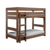 Twin/Twin Bunk Bed with Ladder Brazilian Pine Solid Wood Mahogany By Casagear Home BM321091