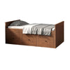 Mari Twin Captain Bed with Drawers Brazilian Pine Mahogany Wood By Casagear Home BM321094