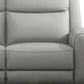 Cory Manual Recliner Sofa 87 Inch Solid Wood Light Gray Polyester By Casagear Home BM321098