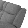 Cory Manual Recliner Loveseat 78 Inch Center Console Gray Polyester By Casagear Home BM321099