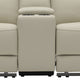 Cobe Manual Recliner Loveseat 41 Inch Center Console Grain Beige Leather By Casagear Home BM321102
