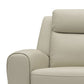 Cobe Sofa Manual Recliner 41 Inch Solid Wood Top Grain Beige Leather By Casagear Home BM321104