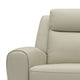Cobe Sofa Manual Recliner 41 Inch Solid Wood Top Grain Beige Leather By Casagear Home BM321104