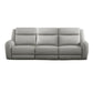 Cobe Sofa Manual Recliner 41 Inch Solid Wood Top Grain Gray Leather By Casagear Home BM321105