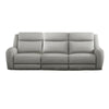 Cobe Sofa Manual Recliner 41 Inch Solid Wood Top Grain Gray Leather By Casagear Home BM321105