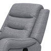 Clair Manual Recliner Chair with Scrolled Arms Wood Frame Gray Fabric By Casagear Home BM321106