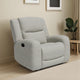 Gira Manual Recliner Chair with Contour Armrest, Wood Frame, Beige Fabric  By Casagear Home