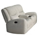 Gira Manual Recliner Loveseat with Center Console 79 Inch Wood Beige By Casagear Home BM321113