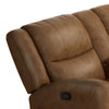 Leos Loveseat Manual Reclining Center Console 79 Inch Brown Leather By Casagear Home BM321115