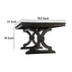 Luke Dining Table, 79 Inch Rectangular Top, Trestle Base, Black Wood By Casagear Home