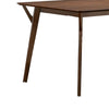 Skie Dining Table, 59 Inch Rectangular Top, Angled Legs, Brown Solid Wood By Casagear Home