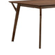 Skie Dining Table, 59 Inch Rectangular Top, Angled Legs, Brown Solid Wood By Casagear Home