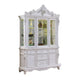 Zenie Buffet Cabinet Hutch Classic Carved White Solid Wood By Casagear Home BM321131