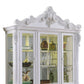 Zenie Buffet Cabinet and Hutch Classic Carved Details White Solid Wood By Casagear Home BM321131