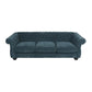 Avery Sofa 83 Inch Classic Chesterfield Tufted Blue Polyester Upholstery By Casagear Home BM321141