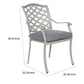 Wynn Outdoor Dining Armchair Set of 2 Aluminum Heritage Gray Finish By Casagear Home BM321162