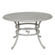 Wynn Outdoor Patio Dining Table 49 Inch Round Lattice Top Aluminum Gray By Casagear Home BM321166