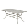 Wynn Outdoor Patio Dining Table 68 Inch Rectangle Trestle Aluminum Gray By Casagear Home BM321167