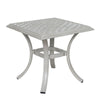 Wynn Outdoor Standard End Table, 22 Inch Square, Aluminum, Gray Finish By Casagear Home