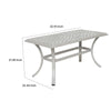 Wynn Outdoor Coffee Table 43 Inch Rectangle Top Aluminum Gray Finish By Casagear Home BM321169