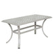 Wynn Outdoor Coffee Table, 43 Inch Rectangle Top, Aluminum, Gray Finish By Casagear Home