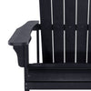 West Outdoor Patio Adirondack Chair 30 Inch Wood Style Black Finish By Casagear Home BM321170