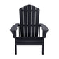 West Outdoor Patio Adirondack Chair, 30 Inch, Wood Style Black Finish By Casagear Home