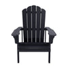 West Outdoor Patio Adirondack Chair, 30 Inch, Wood Style Black Finish By Casagear Home