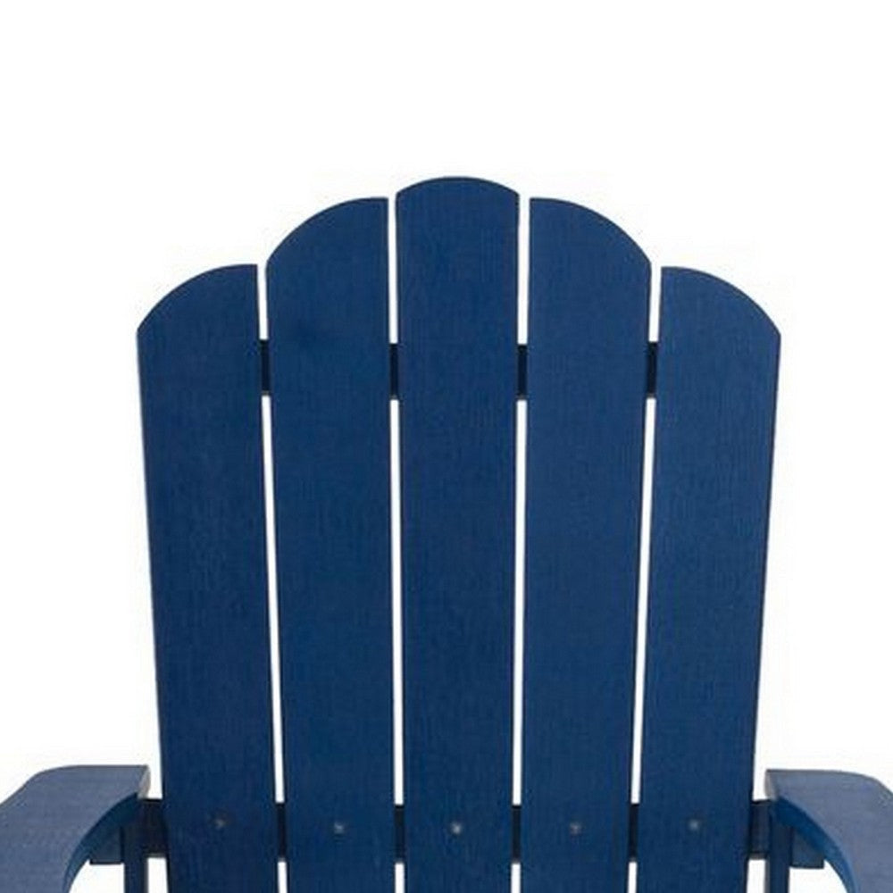 West Outdoor Patio Adirondack Chair 30 Inch Wood Style Blue Finish By Casagear Home BM321171