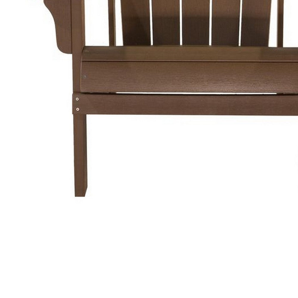 West Outdoor Patio Adirondack Chair 30 Inch Wood Style Brown Finish By Casagear Home BM321172